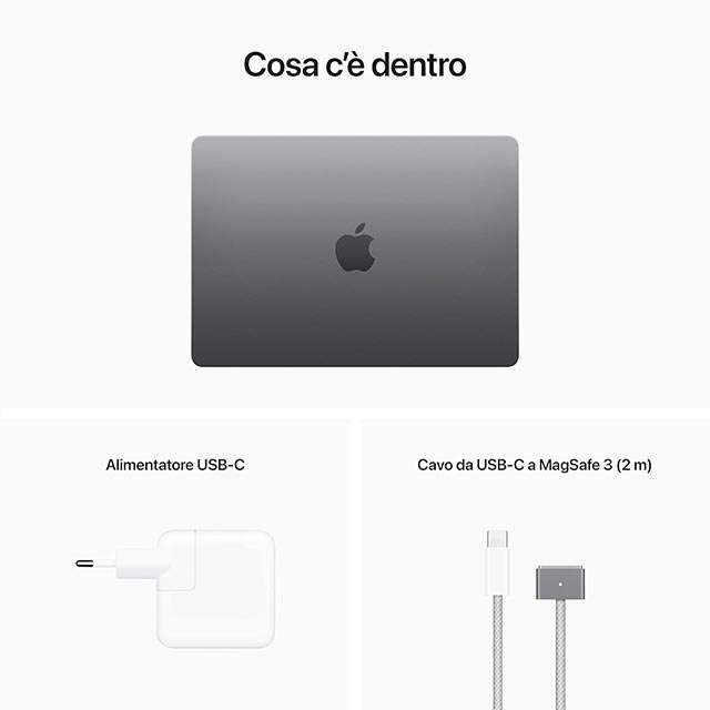 Cosa c'è nella confezione del MacBook Air con Apple M2