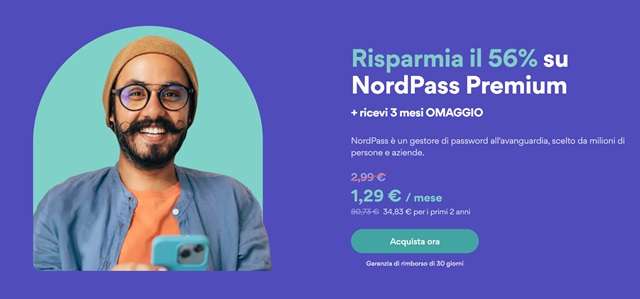 nordpass 56 per cento di sconto