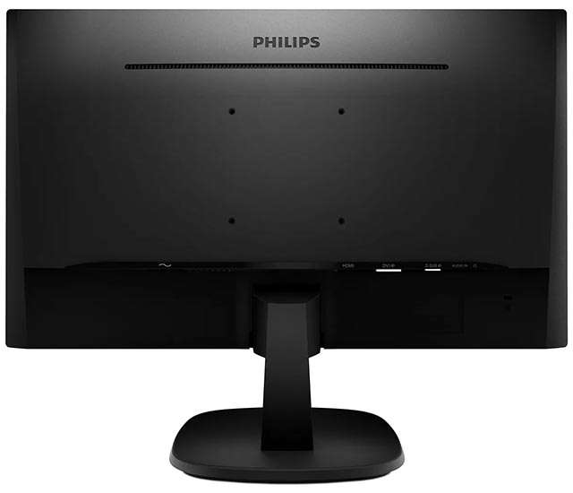 Il retro del monitor Philips 243V7QDAB da 24 pollici