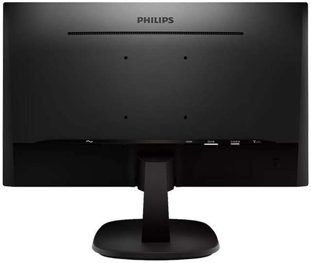 Il pannello posteriore del monitor Philips 243V7QDSB da 24 pollici