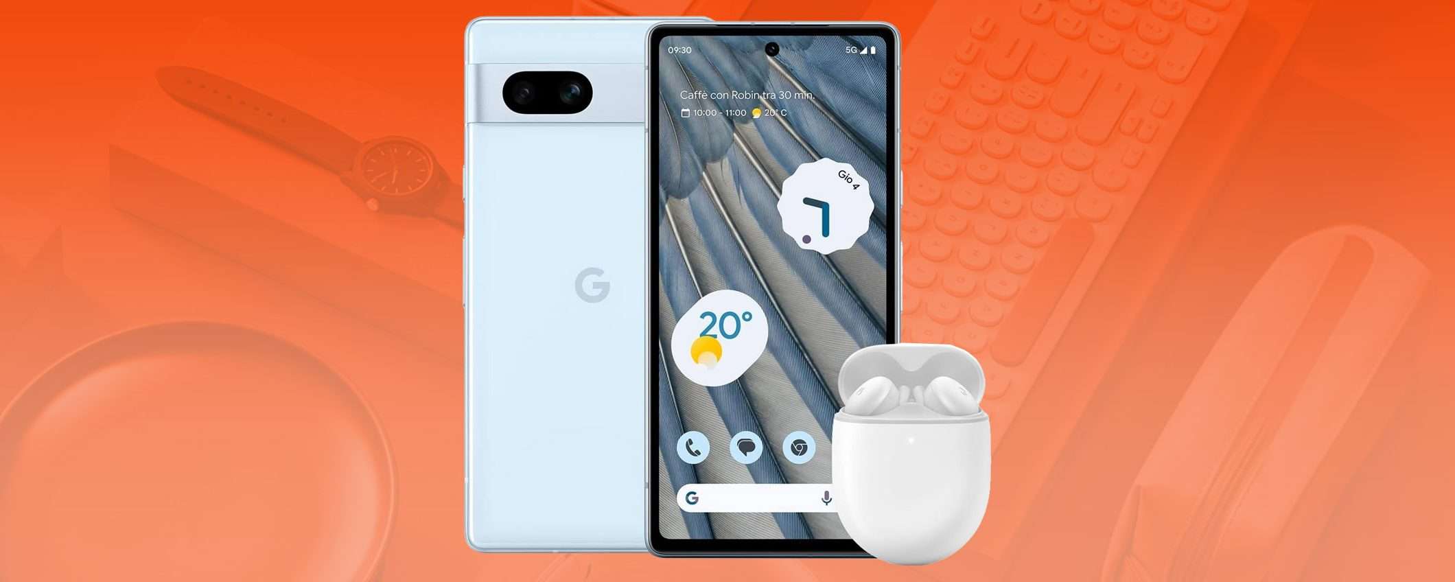 SCONTO 160€ su Pixel 7a con Pixel Buds A-Series