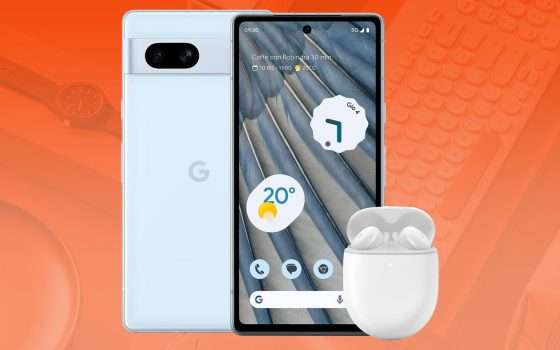 SCONTO 160€ su Pixel 7a con Pixel Buds A-Series