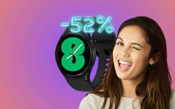 Samsung Galaxy Watch4 al 52% di SCONTO su Amazon