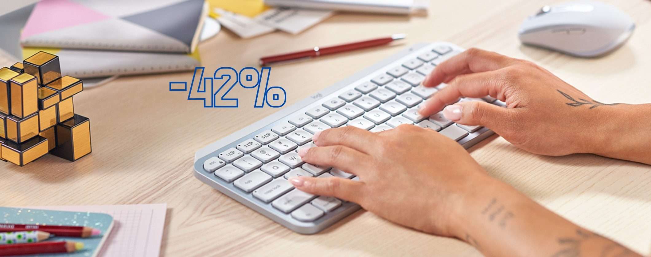 Tastiera Logitech MX Keys Mini: al 42% di SCONTO è vero AFFARE