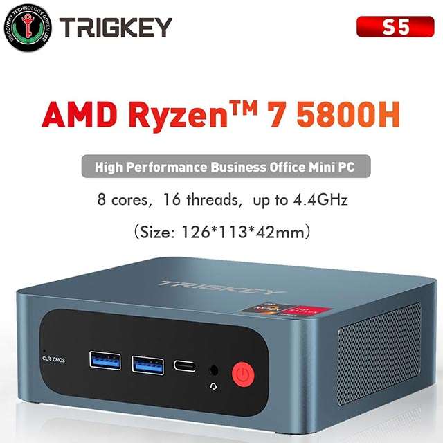 TRIGKEY Speed S5: dimensioni e caratteristiche del Mini PC