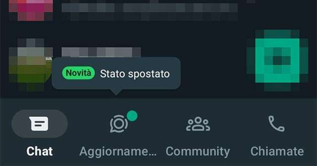 WhatsApp cambia l'interfaccia spostando gli stati