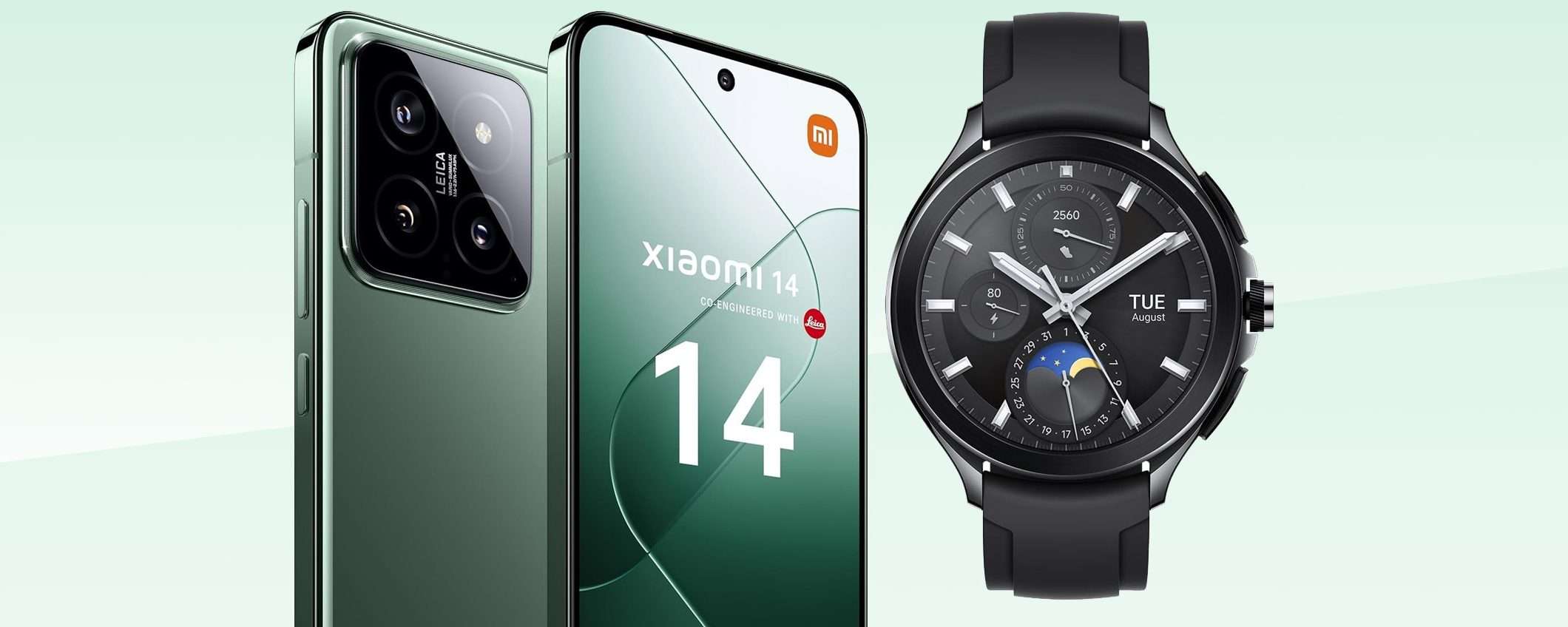 Il nuovo Xiaomi 14 con Watch 2 Pro oggi in SCONTO DI 200€