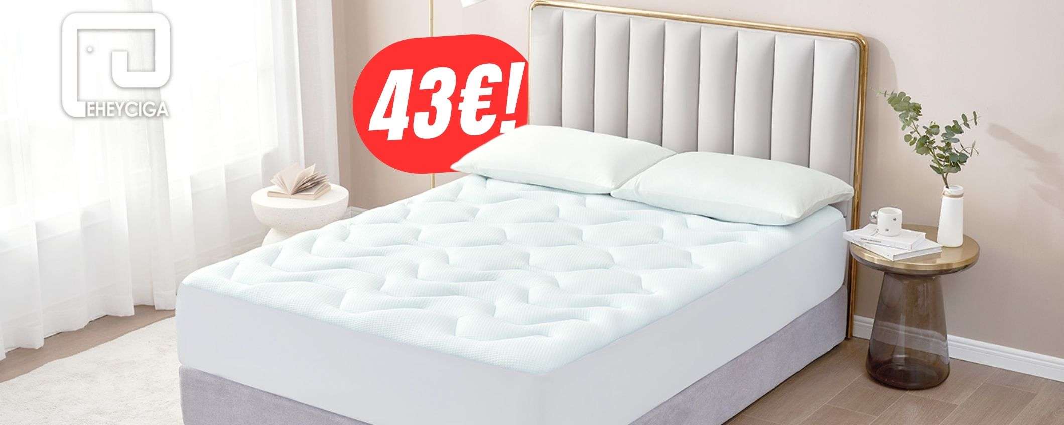 Rinnova il tuo materasso con 43€ grazie al TOPPER MATRIMONIALE!