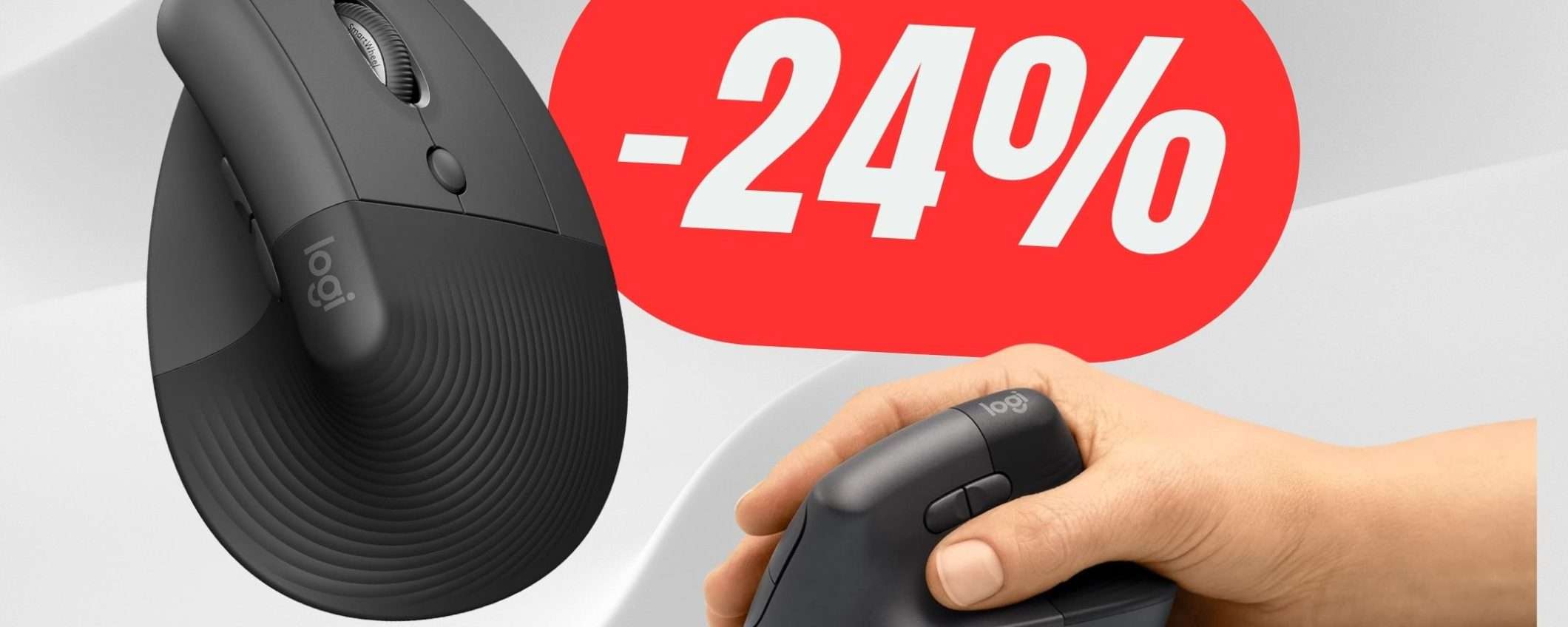 Il polso non ti farà più male con il MOUSE VERTICALE di Logitech!