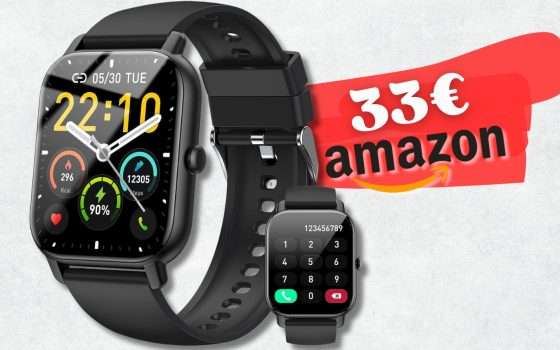 Smartwatch POTENTE come uno smartphone: waterproof e chiamate (33€)