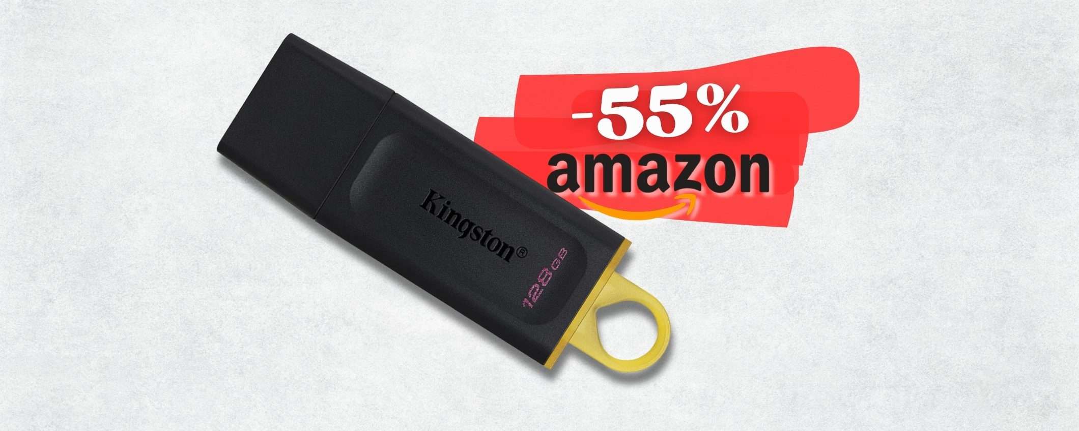 TORNA in super saldo la chiavetta USB di Kingston 3.2 con 128GB (55%)