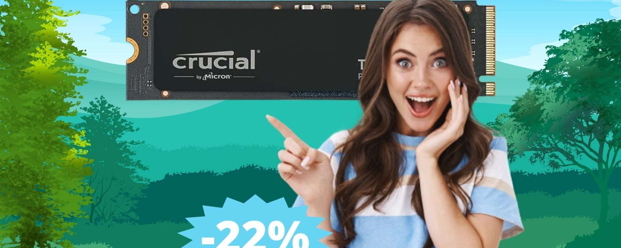 Crucial T700 da 1TB: IMBATTIBILE a questo prezzo (-22%)