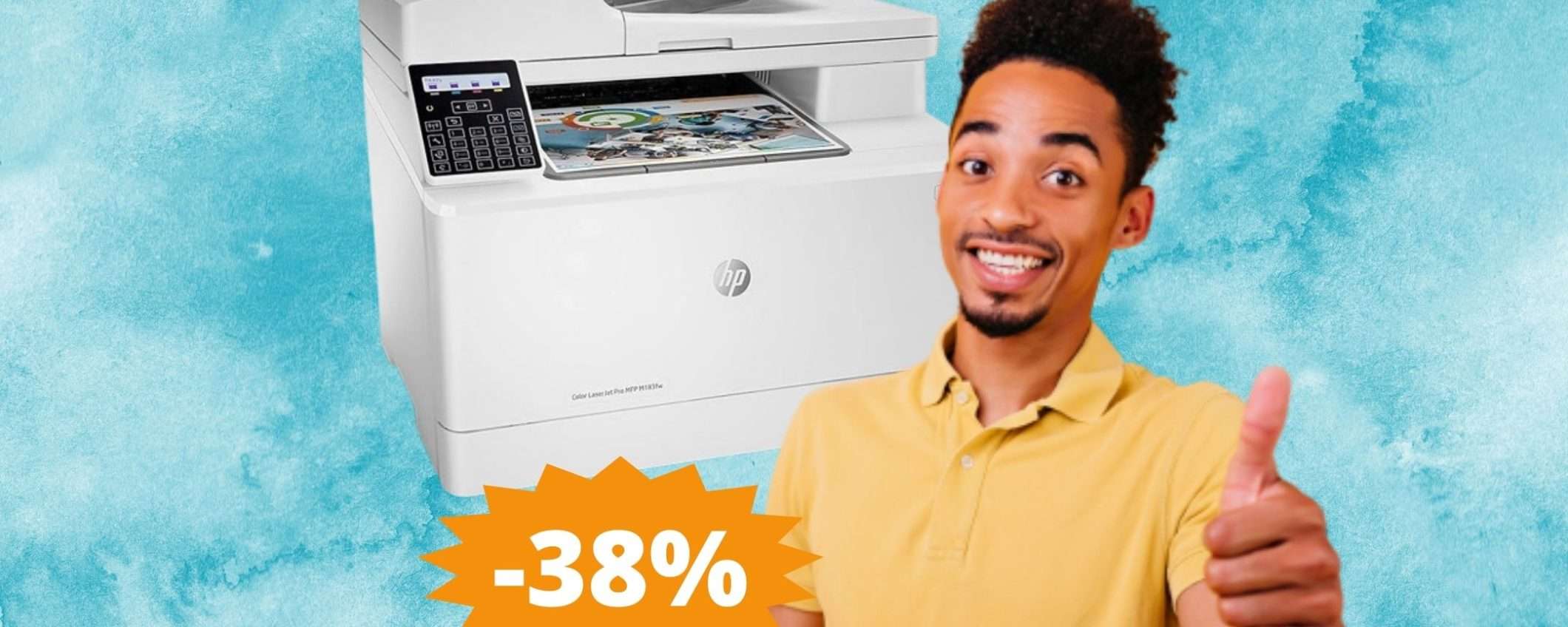 Stampante HP Color LaserJet Pro: un AFFARE su Amazon (-38%)