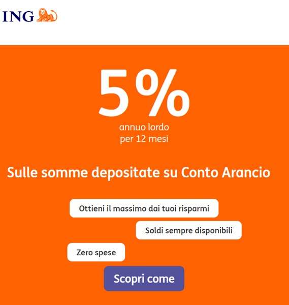 ing 5 per cento annuo lordo