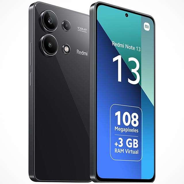 Lo smartphone Redmi Note 13 di Xiaomi nella colorazione Midnight Black