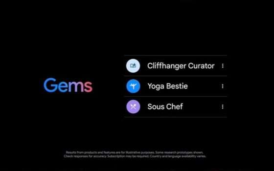 Gems di Gemini permetterà di personalizzare i chatbot AI