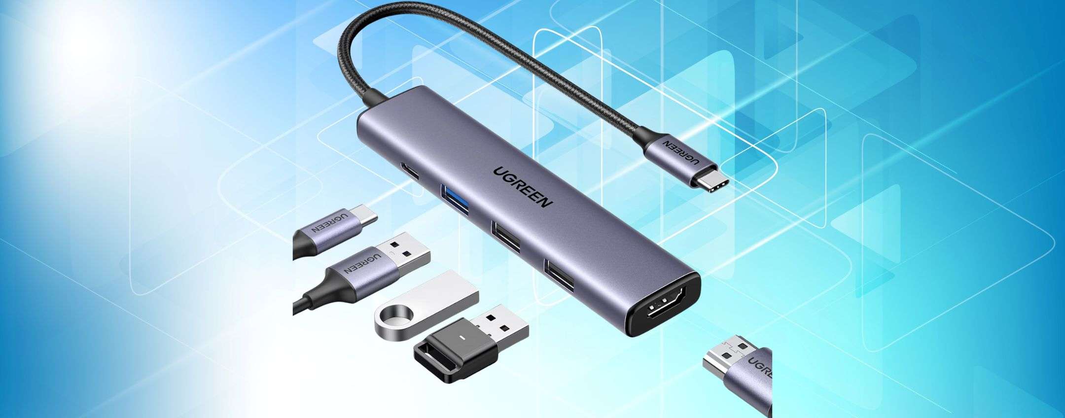 Hub USB-C 5-in-1 a 15,99 euro con questo COUPON AMAZON