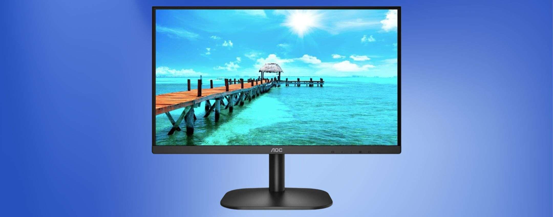 Monitor LED 27″ FHD 75Hz a 96 euro su Amazon: sconto da non perdere