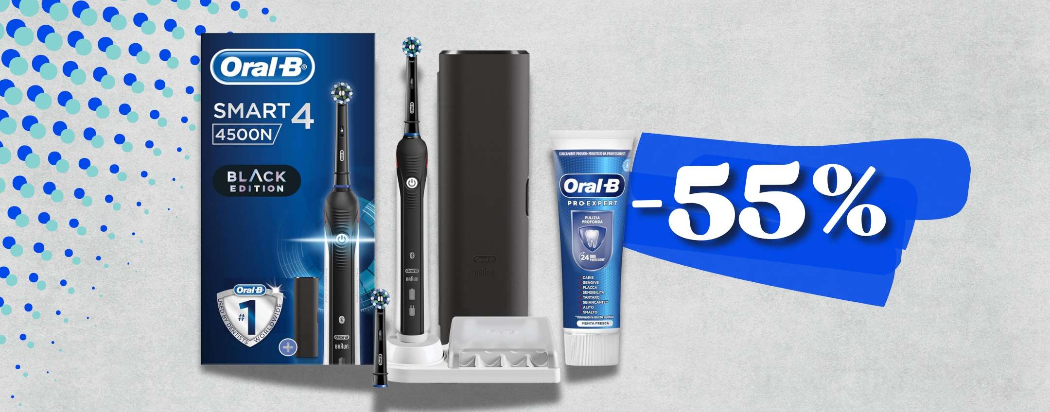 Denti SUPER puliti con Oral-B: spazzolino elettrico SMART in promo lampo