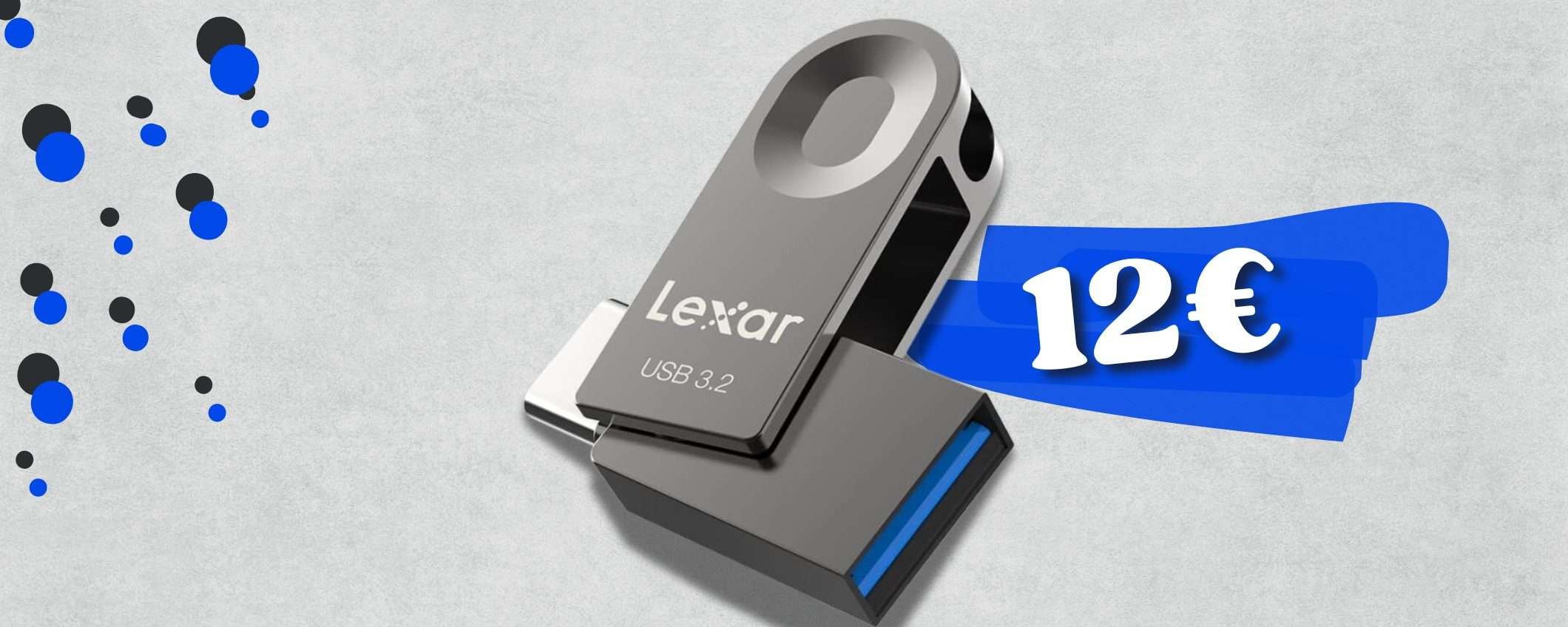 DOPPIA chiavetta USB 3.2 con 64GB di spazio da usare ovunque (12€)