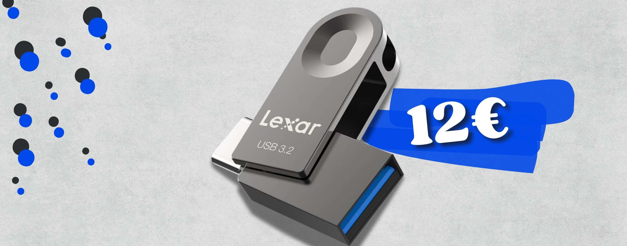 DOPPIA chiavetta USB 3.2 con 64GB di spazio da usare ovunque (12€)