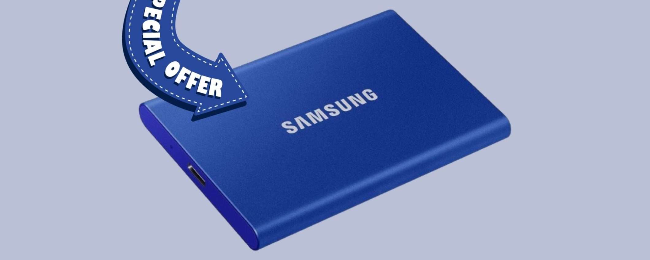 SSD Samsung T7: 500GB, 1TB o 2TB è una festa di sconti su Amazon
