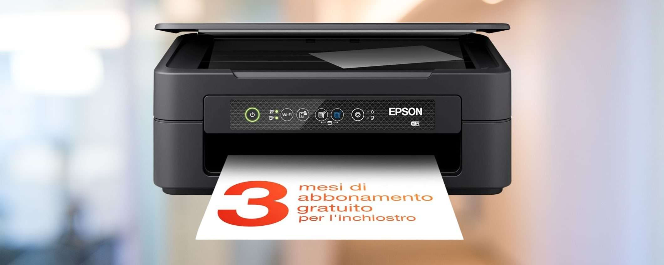 Stampante Epson multifunzione 3-in-1 con 3 mesi di inchiostro GRATIS in OFFERTA su Amazon