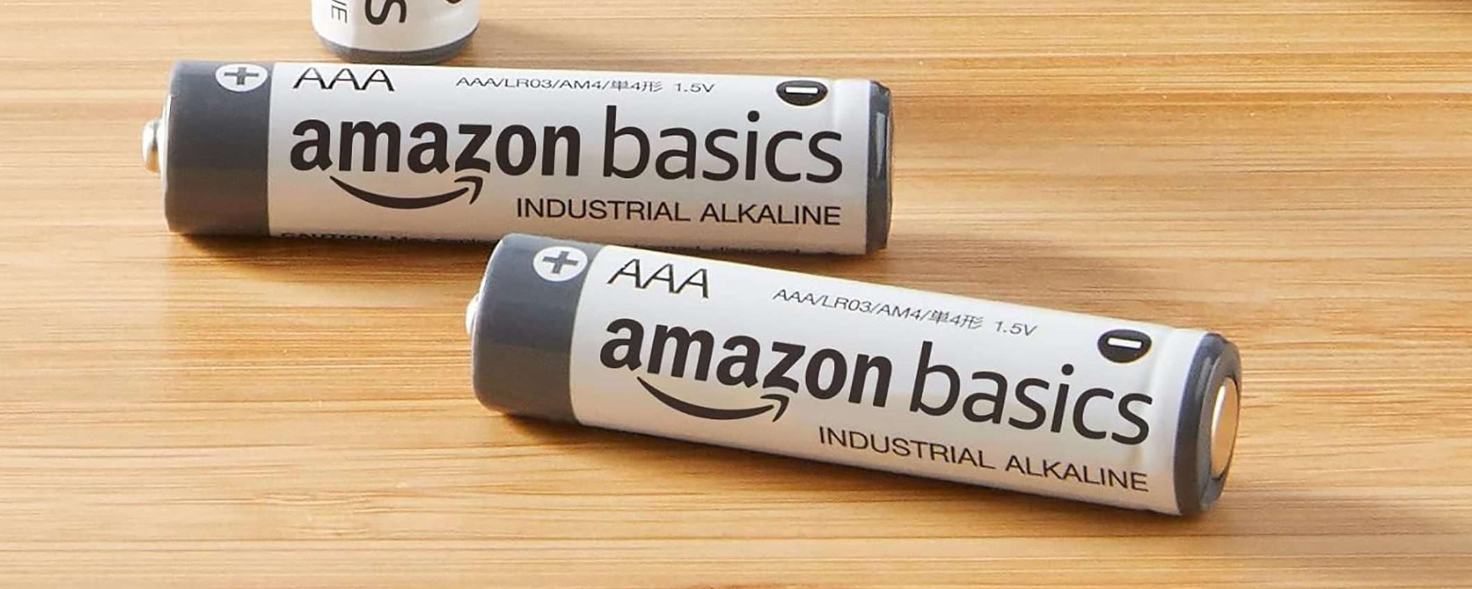 Batterie AAA: MAXI SCORTA 200x con lo sconto Amazon Basics