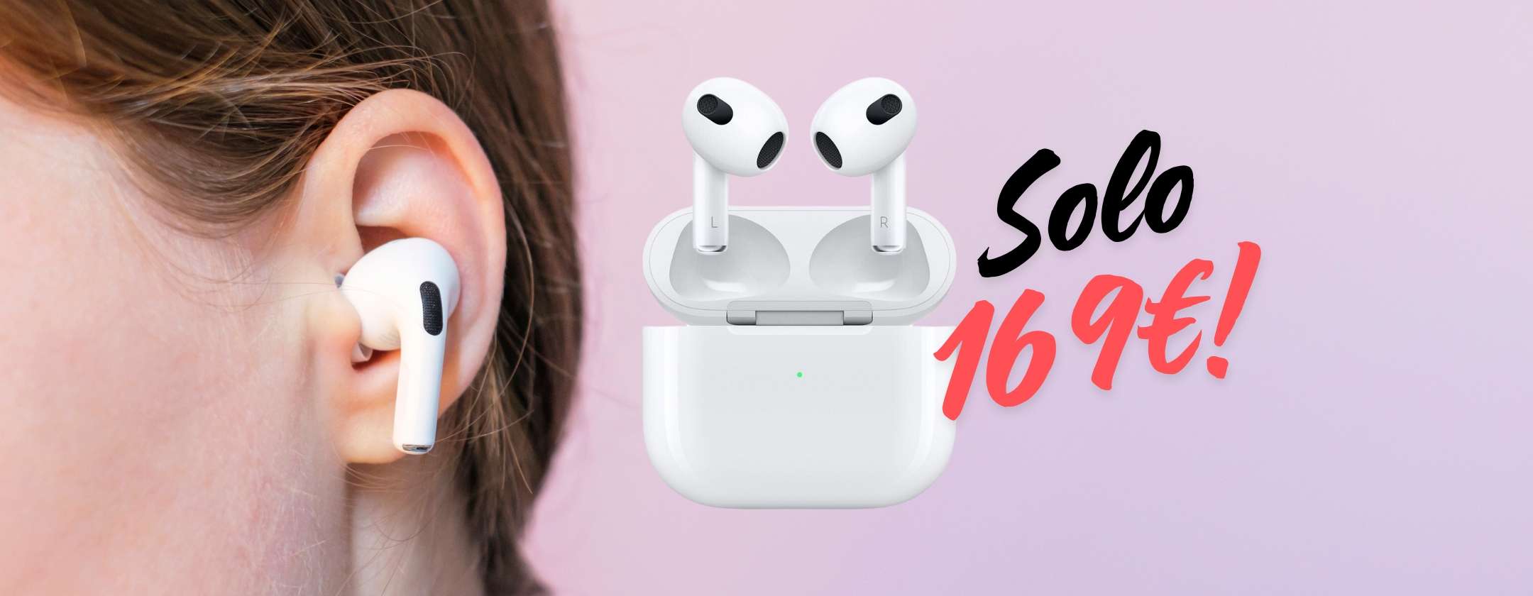 Apple AirPods 3: auricolari definitivi in OFFERTA a soli 169€