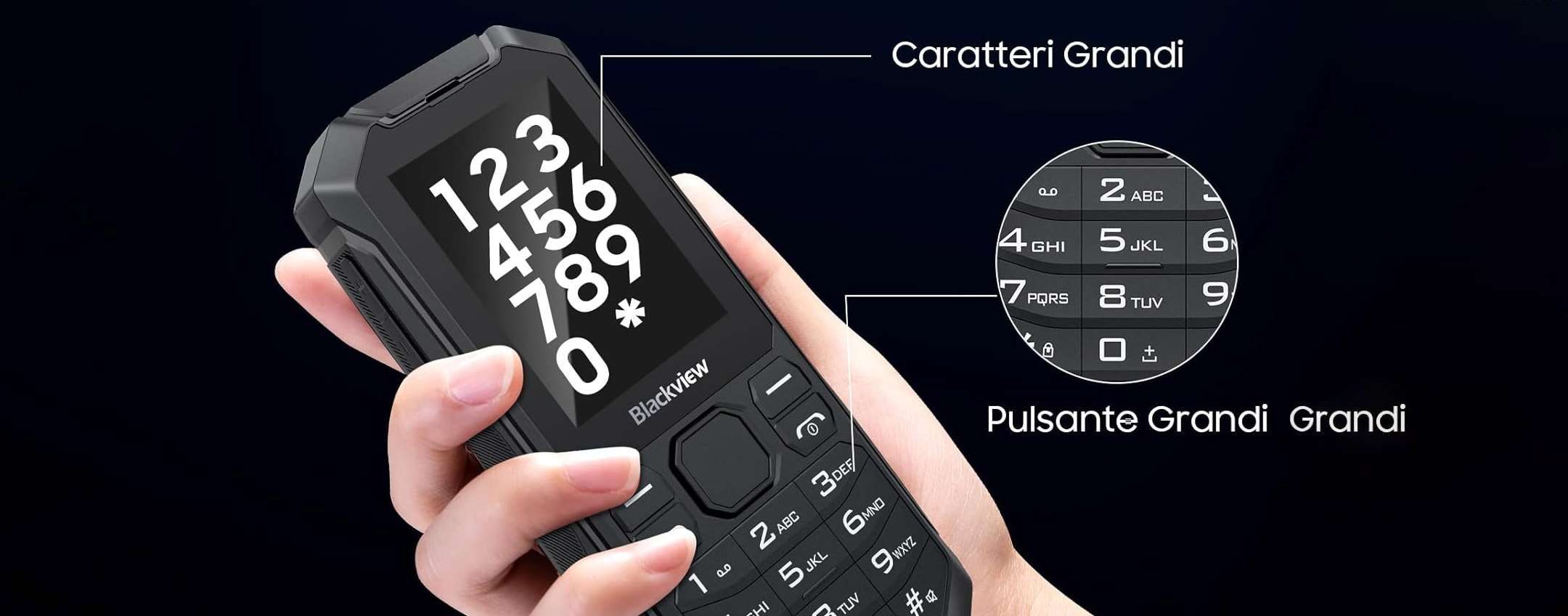 Telefono cellulare per anziani in DOPPIO SCONTO: risparmia 140€