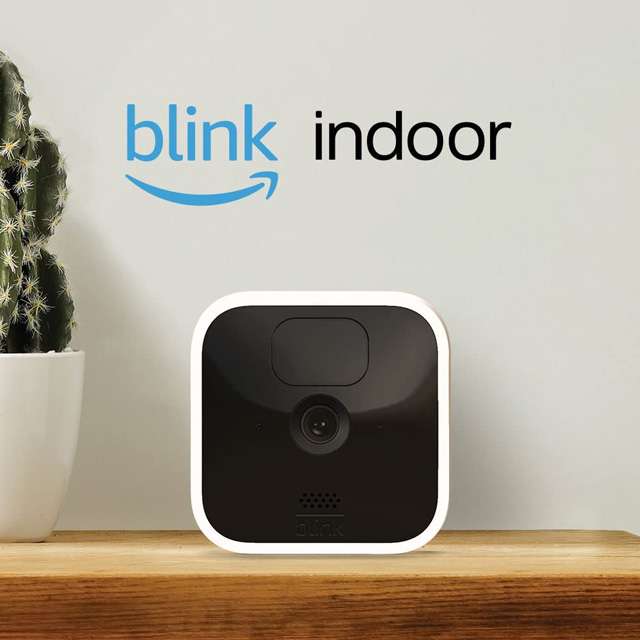 Il design della videocamera Blink Indoor per la sorveglianza della casa