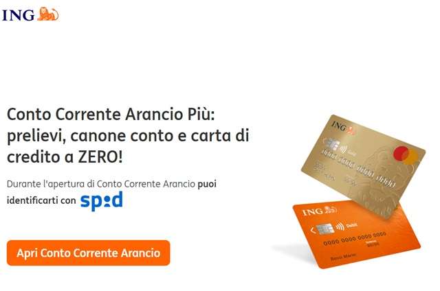 conto corrente arancio piu