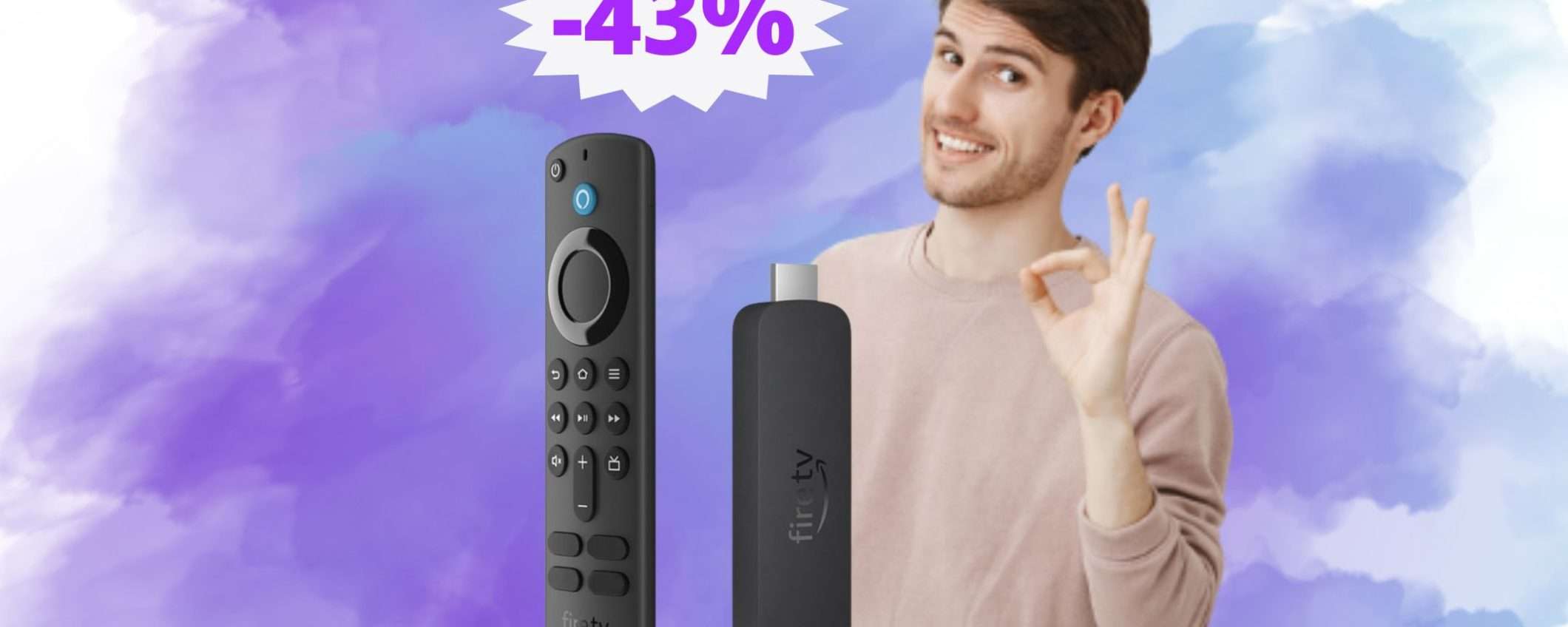 Amazon Fire TV Stick 4K: sconto ASSURDO del 43%