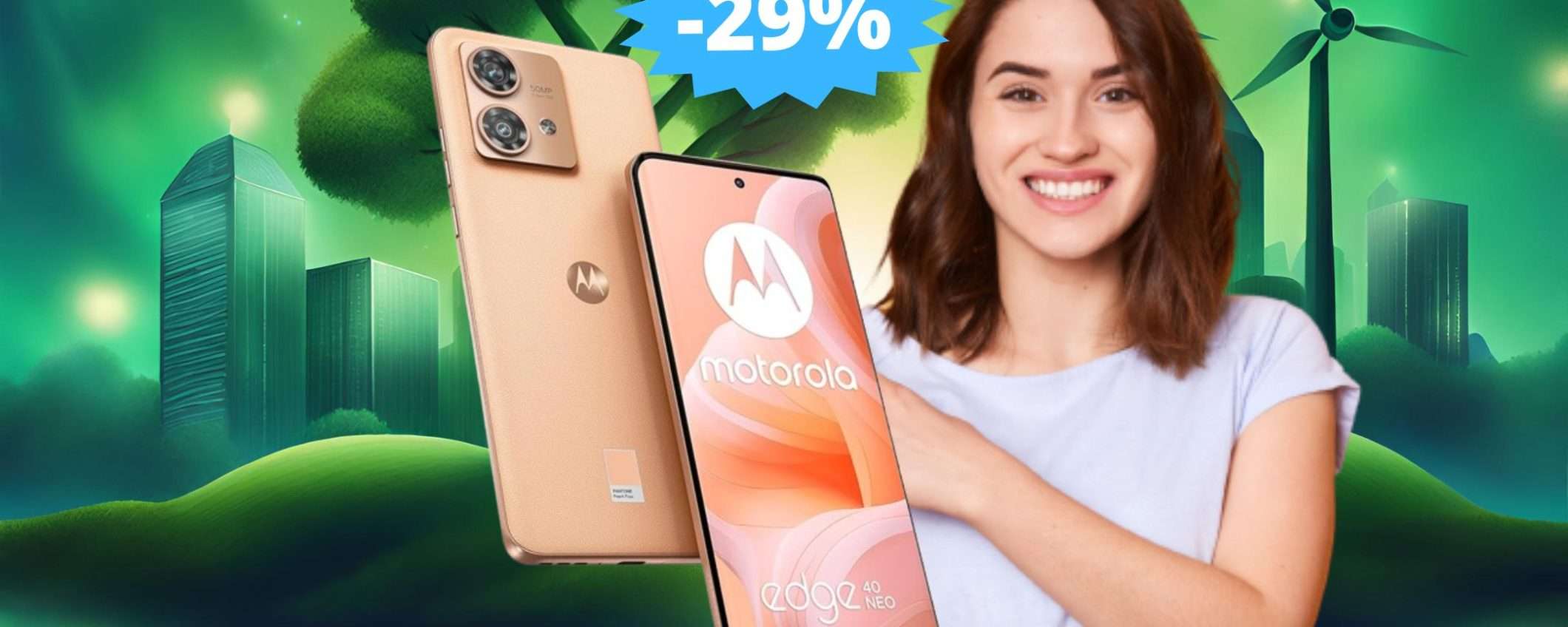 Motorola Edge 40 Neo: il medio gamma STILOSO (-29%)