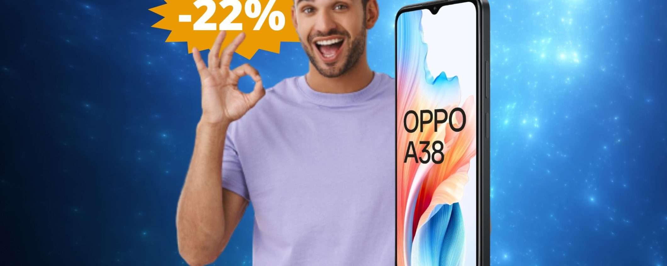 OPPO A38: lo smartphone ESSENZIALE definitivo (-22%)