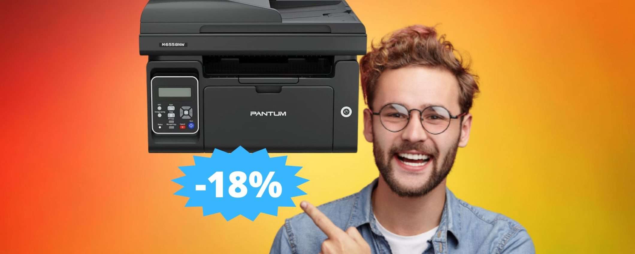 Stampante laser Pantum: sconto ESCLUSIVO del 18% su Amazon