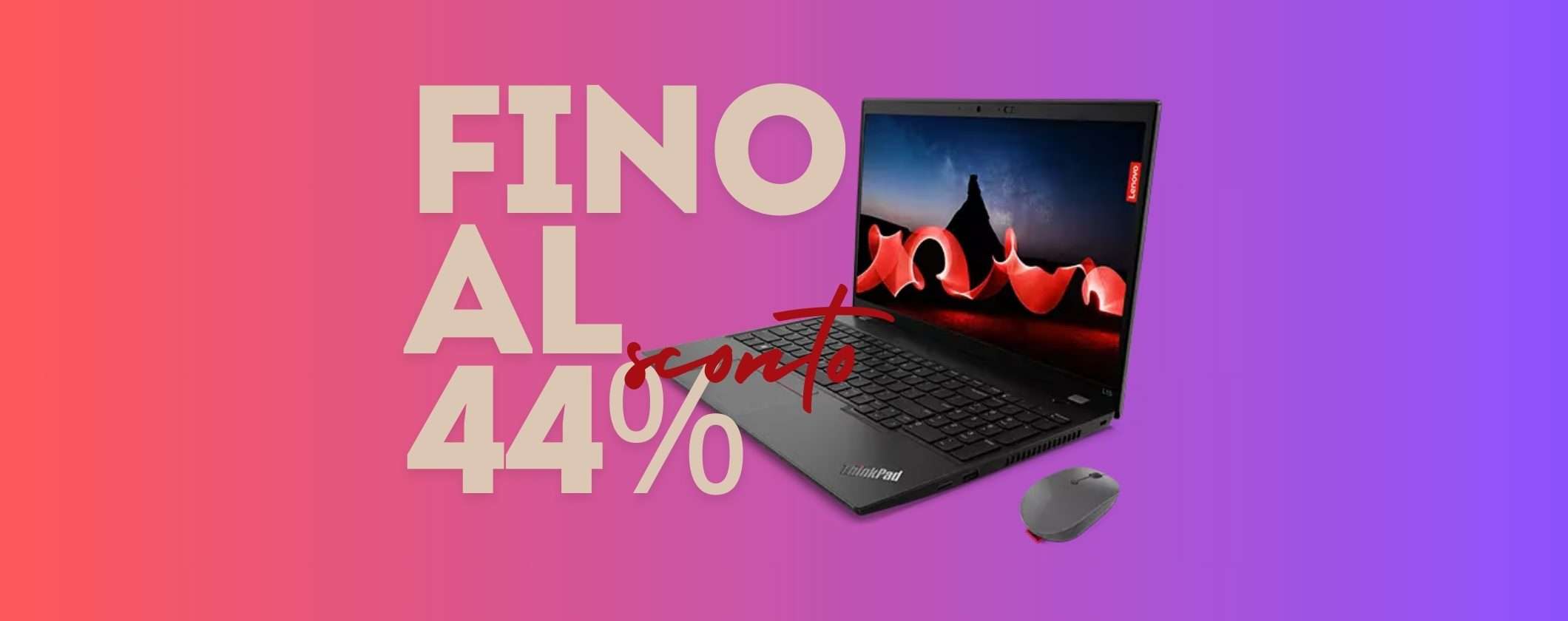 Fino al 44% di SCONTO sui portatili Lenovo OGGI