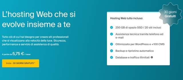 hosting web 30 giorni infomaniak