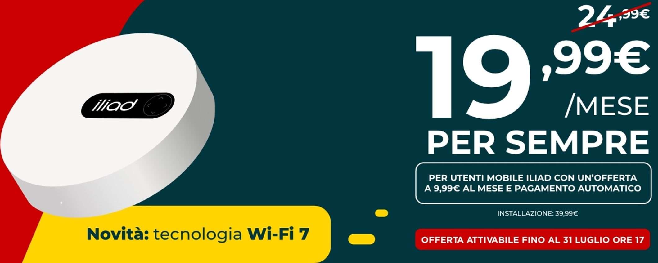 IliadBox Wi-Fi 7: PROMO a partire da 19,99 euro