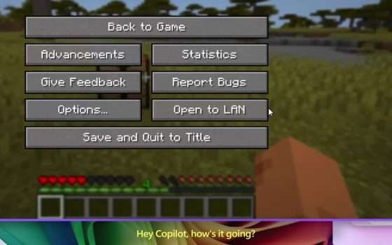 Copilot di Microsoft arriva su Minecraft per aiutare i giocatori