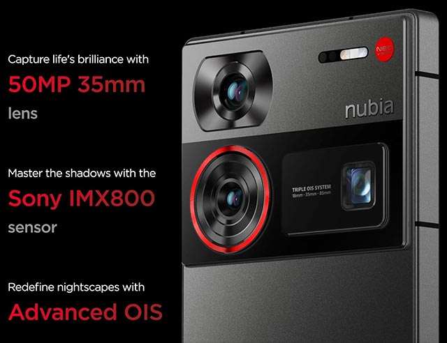 Le fotocamere posteriori dello smartphone nubia Z60 Ultra