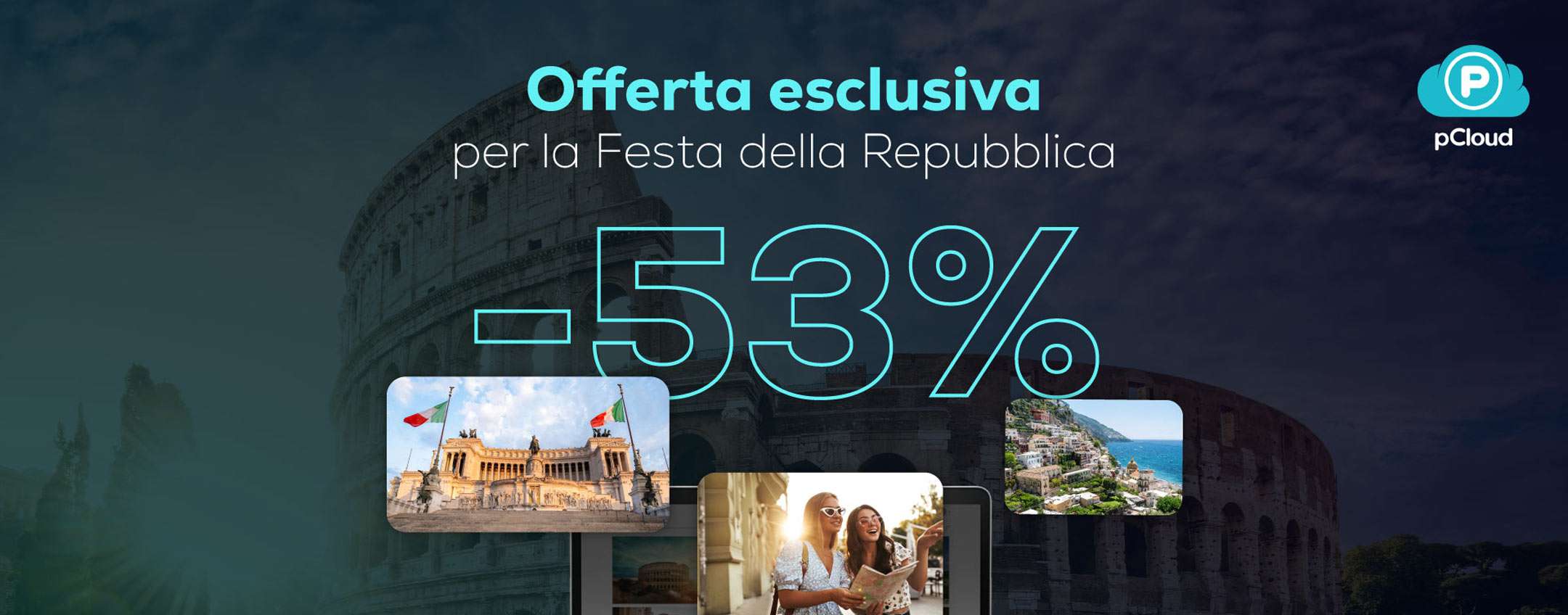 pCloud (fino a 5 TB): sconto 53% per la Festa della Repubblica