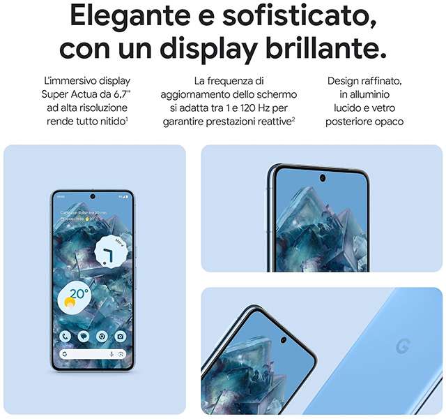 Le caratteristiche dello smartphone Pixel 8 Pro di Google