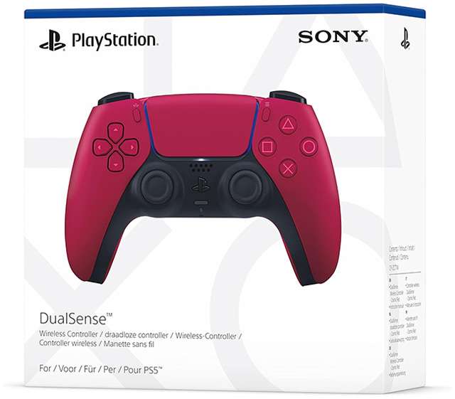 Il controller DualSense di PS5 nella colorazione Cosmic Red