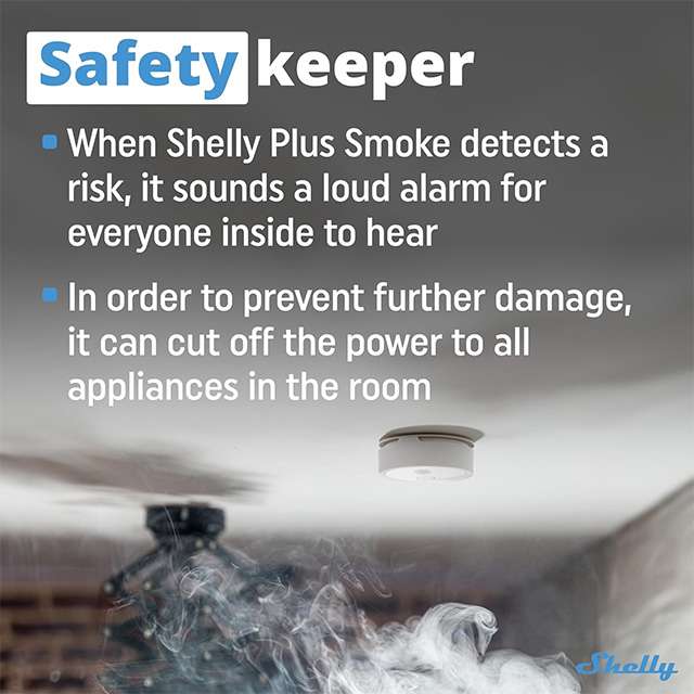 Shelly Plus Smoke, il rilevatore di fumo intelligente Wi-Fi e Bluetooth