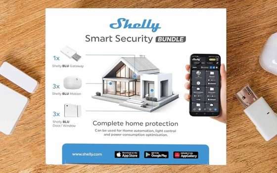 Casa al sicuro con Shelly Smart Blu Security Bundle (SCONTO)