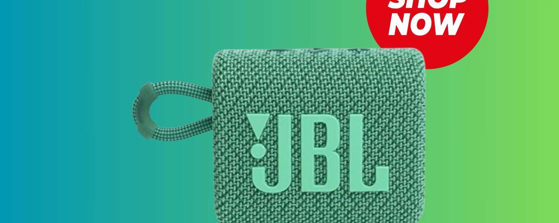 JBL GO 3 ECO: lo speaker che aiuta anche all'ambiente oggi in grande sconto!