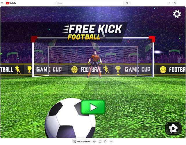 Gioca a Freekick Football su YouTube Playables