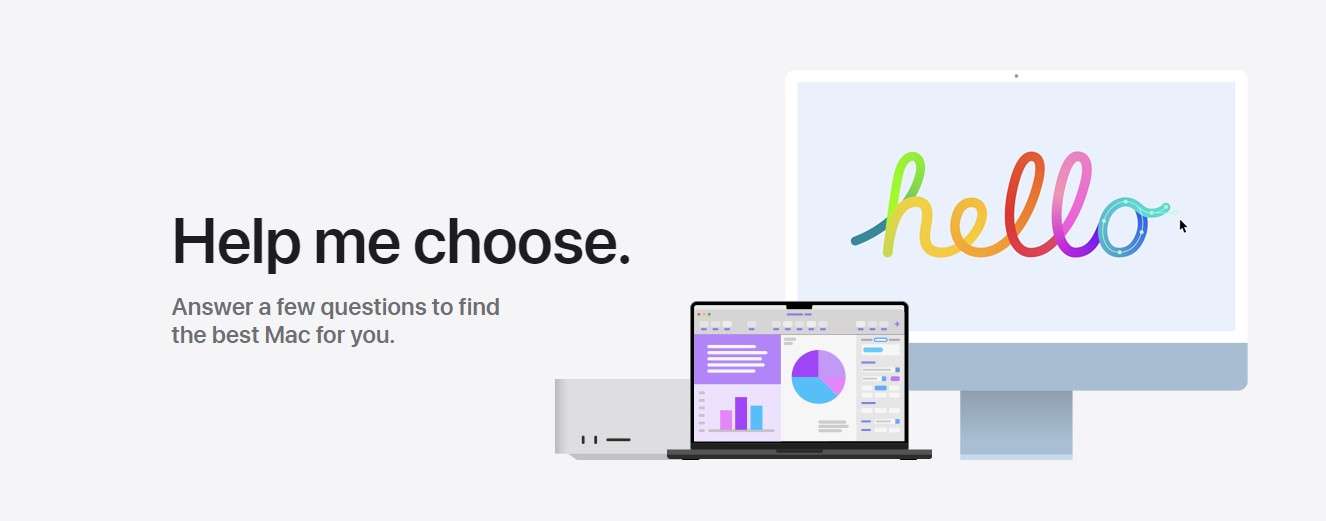 Apple presenta un nuovo sito web per trovare il Mac perfetto