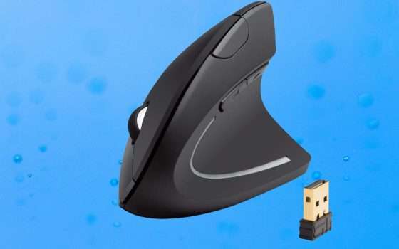Mouse verticale wireless a 15,99€: il doppio sconto Amazon è un'occasione